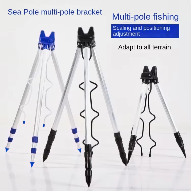Fishing Line Dispenser - 海竿サポートフレーム、3つ折り釣竿レストベース、伸縮ブラケットホルダー、三脚スタンド、釣竿耐荷重