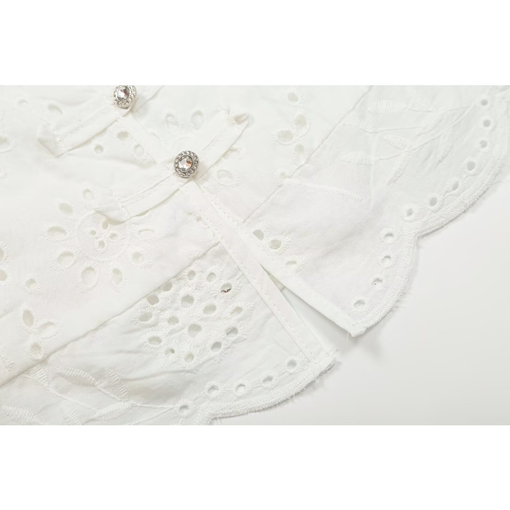 女性用刺繍アイレットスカートセット ホワイト サマー 2ピー - Fly Line のレビューと価格